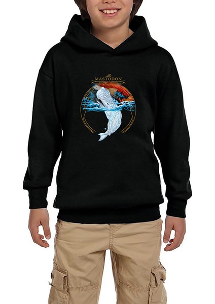 Mastodon Leviathan Siyah Çocuk Kapşonlu Sweatshirt