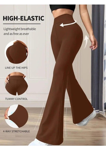 Kadın Yüksek Bel(Lastikli) Geniş Paçalı Dalgıç Tayt fiyatları