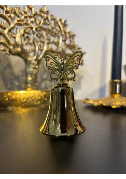 Kelebekli Çan Mum Söndürücü-Gold