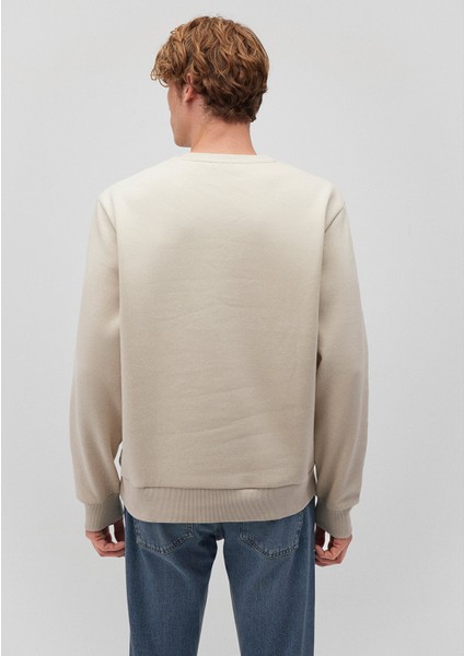 Bisiklet Yaka Bej Basic Sweatshirt 0S10276-70322