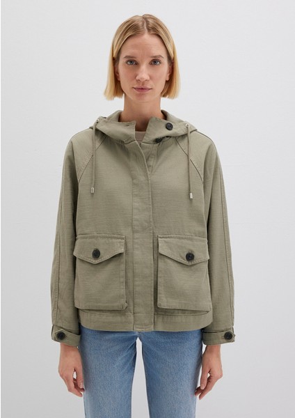 Kapüşonlu Haki Ceket 1110625-71818
