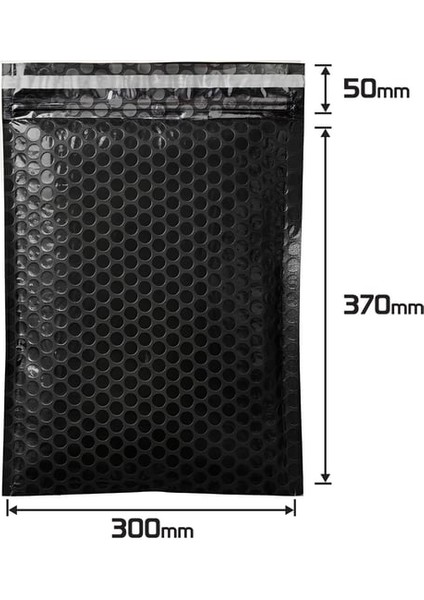 Balonlu Siyah Bantlı Kargo Poşeti 30X37,5+5 (120GR) - 25 Adet