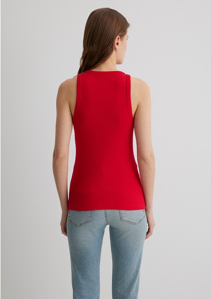 Halter Yaka Kırmızı Basic Atlet 1612462-70467