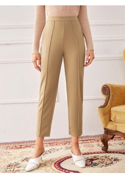 Kadın Yüksek Bel Ithal Krep Pantolon indirimleri