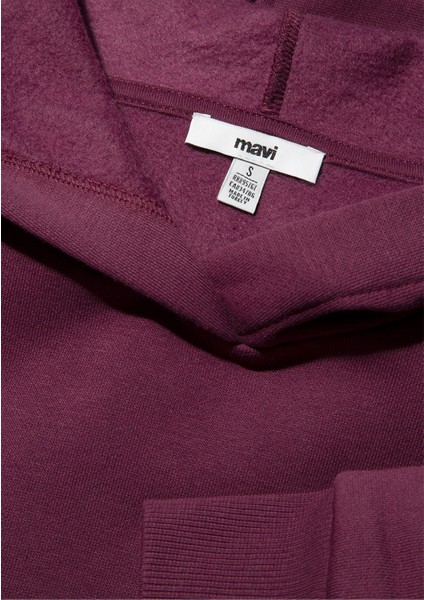 Kapüşonlu Mor Basic Sweatshirt 167299-70670