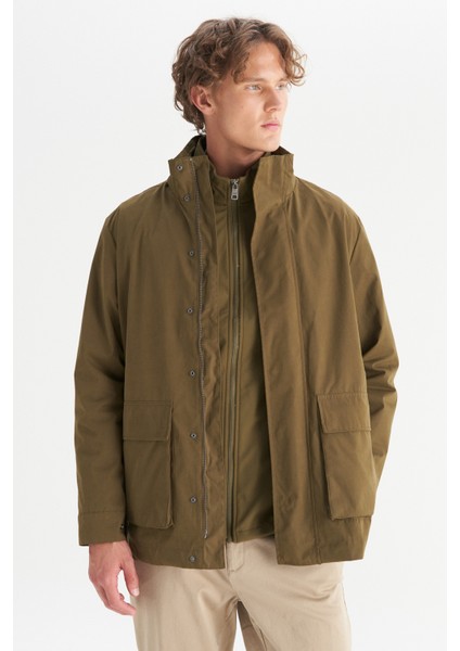 Pamuk Karışımlı Regular Fit Dik Yaka Parka Erkek Parka W2520422 801 fırsatları