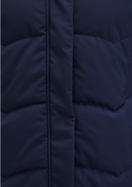 Su İtici Kapüşonlu Lacivert Şişme Mont 1110439-83699