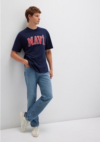 Mavi Logo Baskılı Lacivert Tişört 0611711-84371