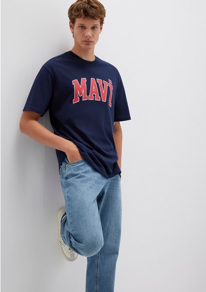 Mavi Logo Baskılı Lacivert Tişört 0611711-84371