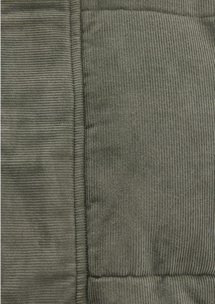 Dik Yaka Yeşil Kadife Ceket 0110476-85485