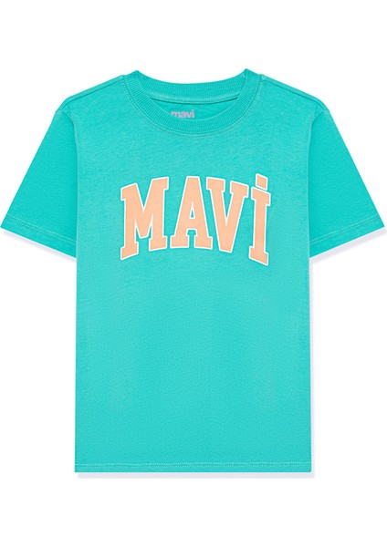 Mavi Logo Baskılı Yeşil Tişört 7610109-71724