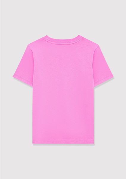 Mavi Logo Baskılı Pembe Tişört 7610109-71033