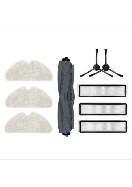 D10S / Pro Robot Süpürge Yedek Parçaları Için 9 Adet Ana Yan Fırça Filtresi Paspas Bezi (Yurt Dışından)