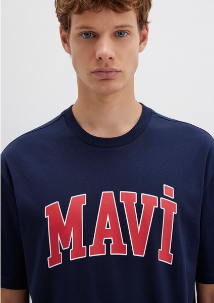 Mavi Logo Baskılı Lacivert Tişört 0611711-84371