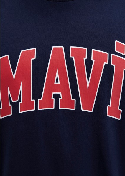 Mavi Logo Baskılı Lacivert Tişört 0611711-84371