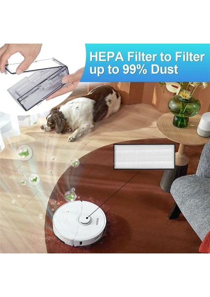 S8 Pro Ultra Robot Süpürge Çift Ana Fırça Yan Filtre Paspas Bezleri Yedek Parçaları (Yurt Dışından) modelleri