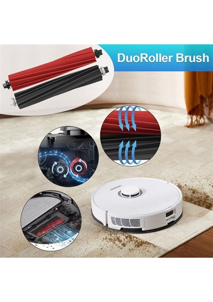 S8 Pro Ultra Robot Süpürge Çift Ana Fırça Yan Filtre Paspas Bezleri Yedek Parçaları (Yurt Dışından) indirimleri