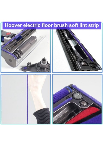 V6 V7 V8 V10 V11 Için Yedek Fırça, Yumuşak Silindir Aksesuarları, 6 Keçe Şerit, Temizleme ve Toz Giderme (Yurt Dışından) fırsatları