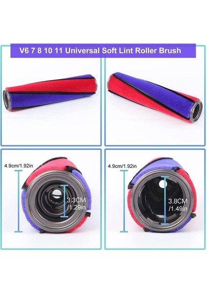 V6 V7 V8 V10 V11 Için Yedek Fırça, Yumuşak Silindir Aksesuarları, 6 Keçe Şerit, Temizleme ve Toz Giderme (Yurt Dışından) indirimleri