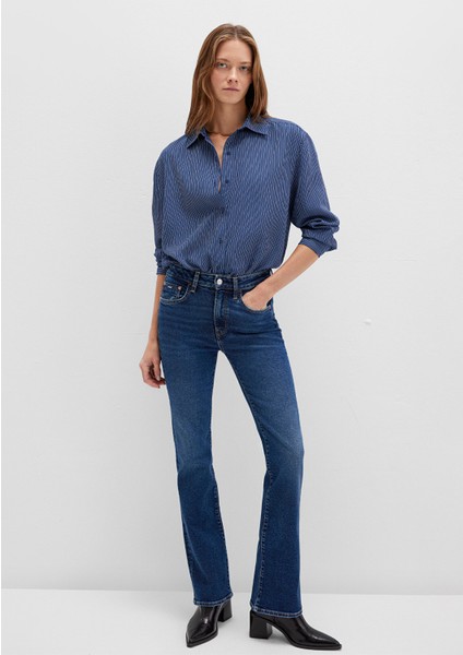 Çizgili Lacivert Gömlek 1210683-80736