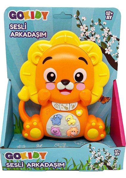 Sevimli Arkadaşım Aslan Sesli ve Eğitici Bebek Oyuncağı – Işıklı, Hayvan Sesli