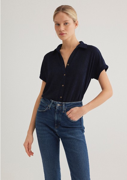 Lux Touch Lacivert Polo Tişört 1612142-82318