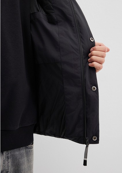 Kapüşonlu Siyah Şişme Yelek 0110306-900