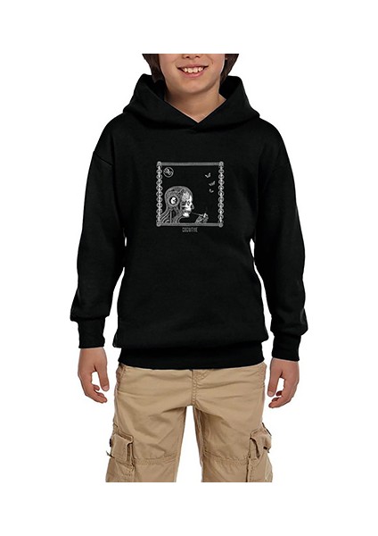 Soen Cognitive Siyah Çocuk Kapşonlu Sweatshirt