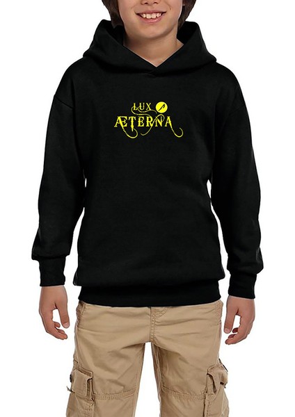 Metallica Lux Æterna Logo Siyah Çocuk Kapşonlu Sweatshirt