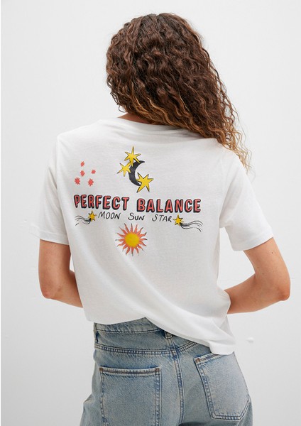 Sunrise Baskılı Ekru Tişört 1613523-80194