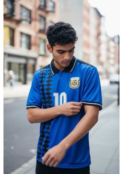 Lacivert Messi Zigzag Desenli Arjantin Milli Takım
