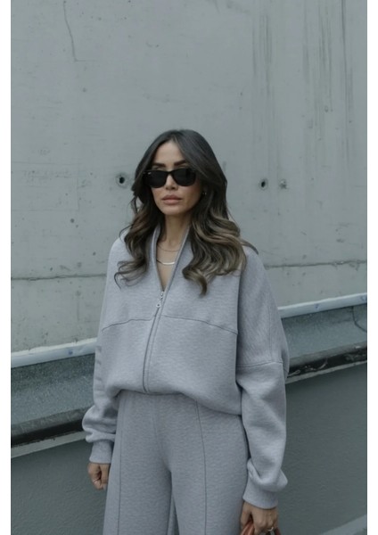 Kadın 3 Iplik Çımalı Bomber Ceket Eşofman Takımı modelleri