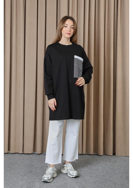 Kadın Cep Detaylı Tunik- 10719TUN