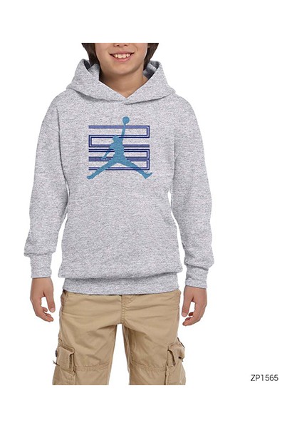 Jordn 23 Gri Çocuk Kapşonlu Sweatshirt