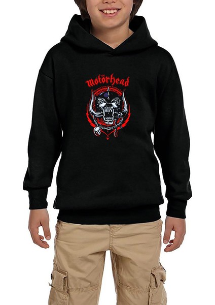 Motörhead Everything Louder Siyah Çocuk Kapşonlu Sweatshirt