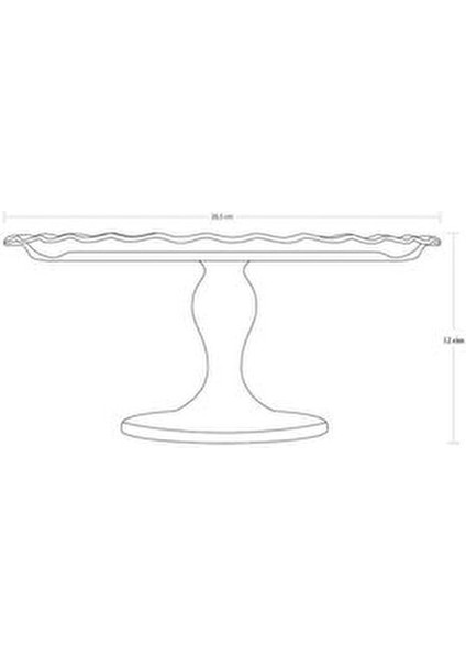 Ayaklı Kek Standı Papatya Temalı 26,5 cm Çapında Şık Sunum İçin