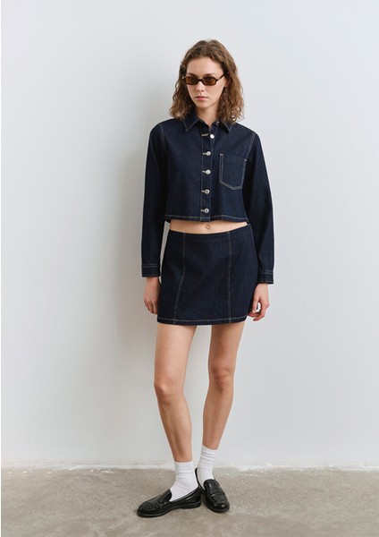 Rinse Denim Mini Etek 1310721-85481