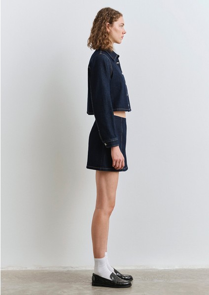 Rinse Denim Mini Etek 1310721-85481