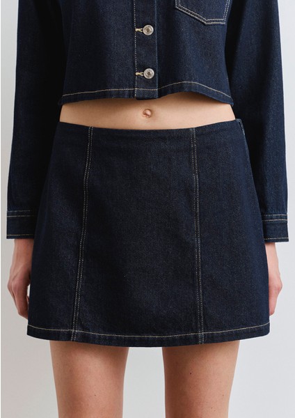 Rinse Denim Mini Etek 1310721-85481