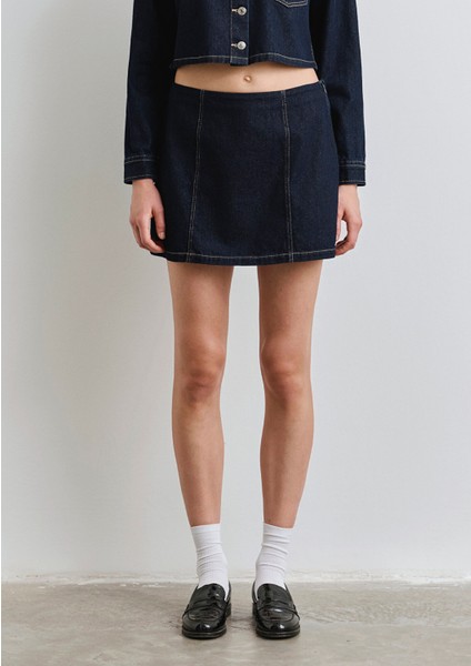 Rinse Denim Mini Etek 1310721-85481