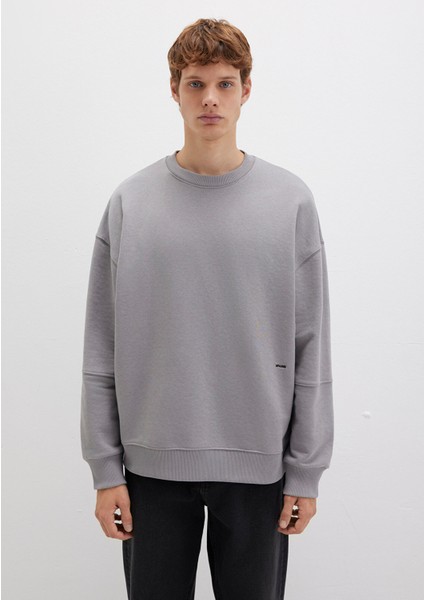 Bisiklet Yaka Gri Sweatshirt 0S10404-70076