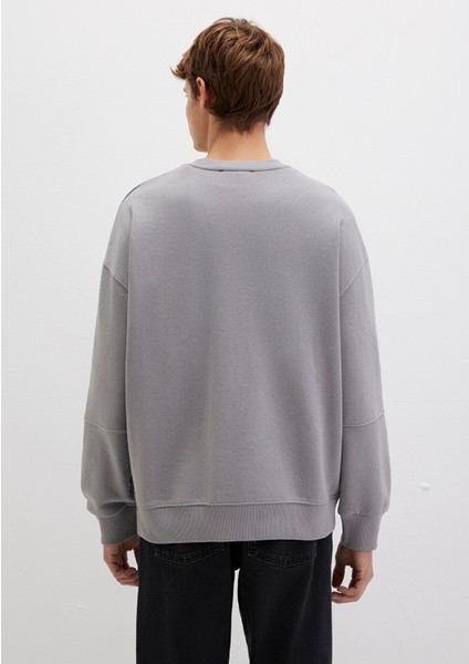 Bisiklet Yaka Gri Sweatshirt 0S10404-70076