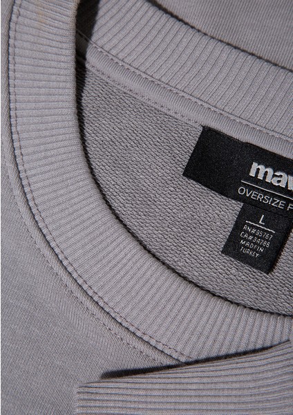 Bisiklet Yaka Gri Sweatshirt 0S10404-70076