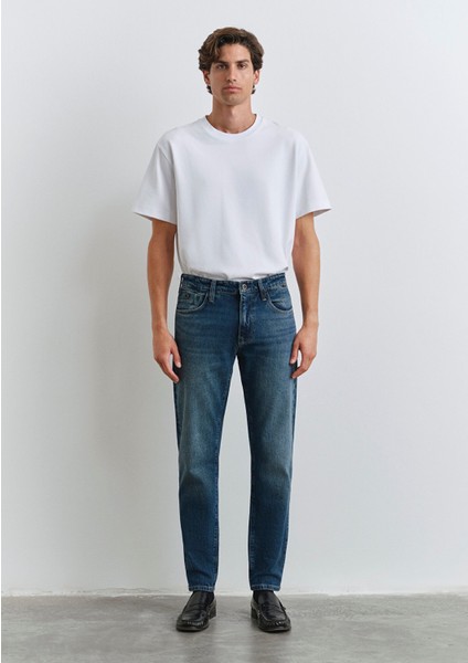 London Regenarative Koyu Mavi Jean Pantolon 0010172-90981