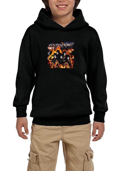Black Veil Brides Set The World On Fire Siyah Çocuk Kapşonlu Sweatshirt