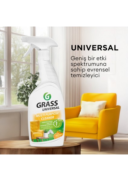 Çok Amaçlı Temizleyici - Universal Cleaner 600 ml - Ev ve Ofis Için Çok Amaçlı Yüzey Temizleyici