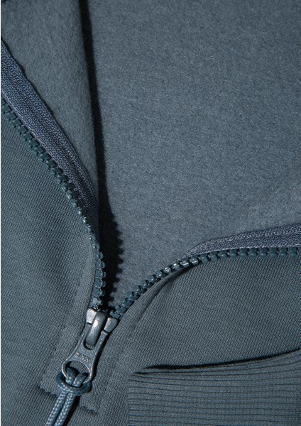 Yarı Fermuarlı Mavi Basic Sweatshirt 0S10278-80889