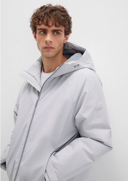 Su İtici Kapüşonlu Gri Mont 0110615-70075