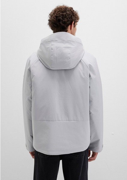 Su İtici Kapüşonlu Gri Mont 0110615-70075