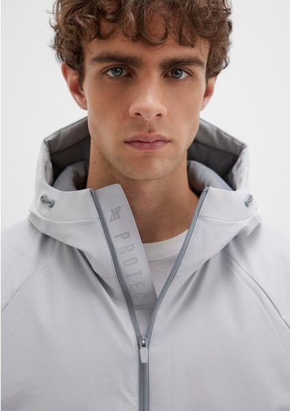 Su İtici Kapüşonlu Gri Mont 0110615-70075